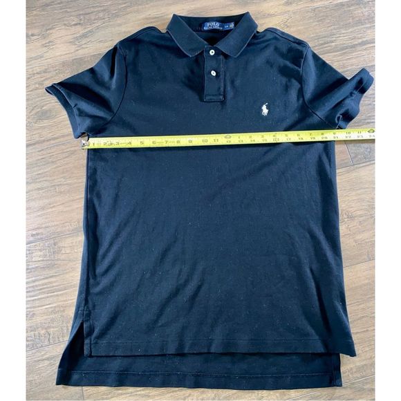 Men’s Cotton Ralph Lauren Polo Shirt Black Size Large - Picture 3 of 7